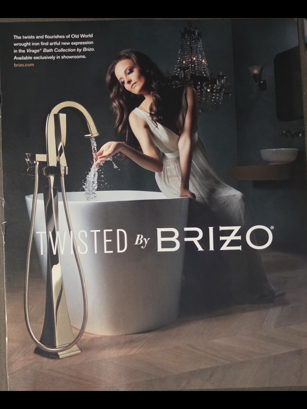 Classic Print Ad VIRAGE With  tagline “TWISTED By BRIZO” in Gold 8"x10"